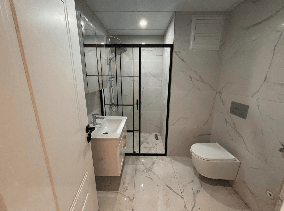 1+1 kiralık dairede açık mutfak ve tezgah